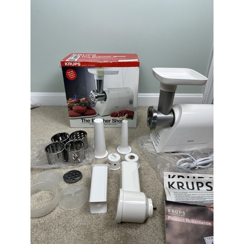 KRUPS The Butcher Shop #402 150-Watt Professional Power Meat Grinder Complete